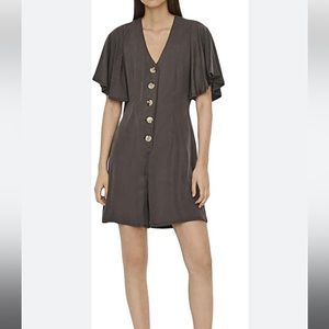 Vero Moda Flutter Sleeve V-Neck Romper
